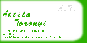 attila toronyi business card